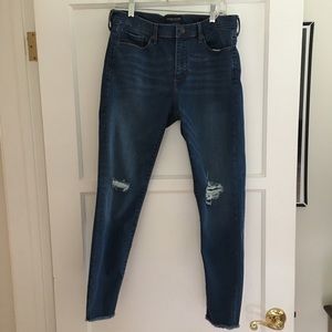 Skinny distressed jeans!